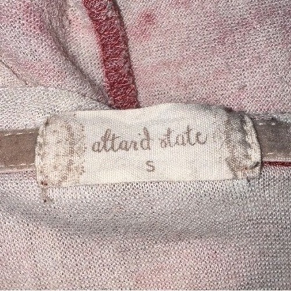 Pink‎ Marled Distressed Hooded Pullover Sweatshirt Women's - Picture 2 of 3